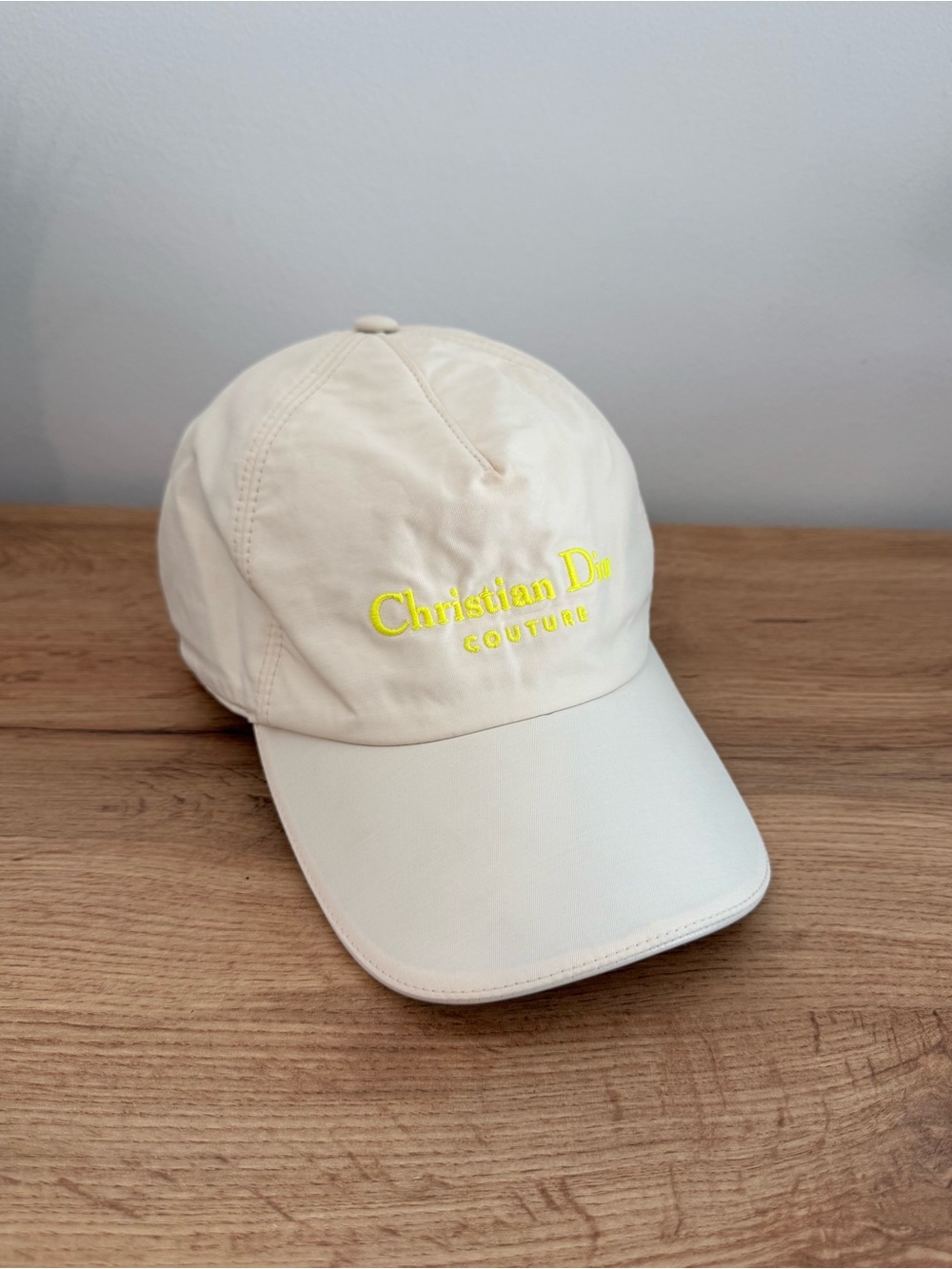 Christian Dior Couture Men’s Hat Beige Logo Cap Size Small Rare Clean